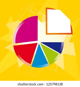 Diagrama circular colorido vector