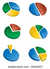Circular diagram colorful vector