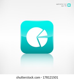 circular diagram web icon. Application button.