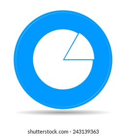 Circular diagram web icon. Flat vector illustrator 