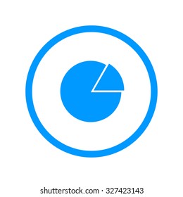 circular diagram web icon. Flat design style eps 10