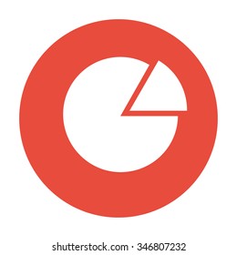circular diagram web icon. Flat design style eps 10