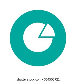 circular diagram web icon. Flat design style eps 10