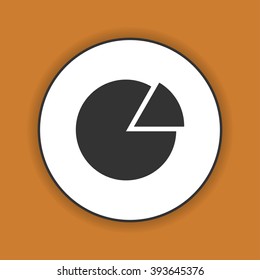circular diagram web icon. Flat design style eps 10