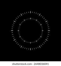 Circular dial with detailed tick marks and rings, ideal for precise measurement or calibration.