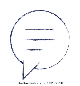 circular dialogue speech with tail in dark blue blurred silhouette