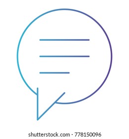 circular dialogue speech with tail in degraded blue to purple color contour