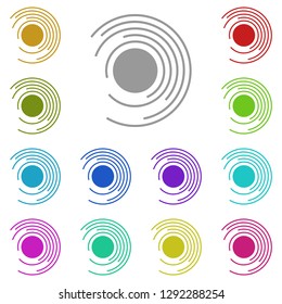 circular diatram icon in multi color. Simple glyph, flat vector of Charts and diagrams icons for UI and UX, website or mobile application