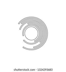 circular diatram icon. Simple thin line, outline vector of charts and diagrams icons for UI and UX, website or mobile application