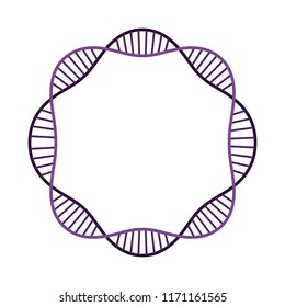 circular dna chain science colorful icon