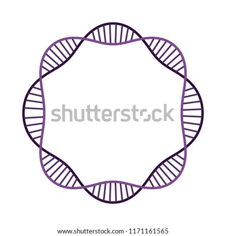 circular dna chain science colorful icon