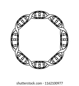 circular dna chain science icon