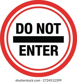 Circular No introduzca el signo con borde rojo y texto en negrita negro