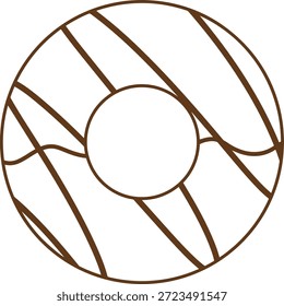 Kreisförmiges Donut-Symbol mit Soße.