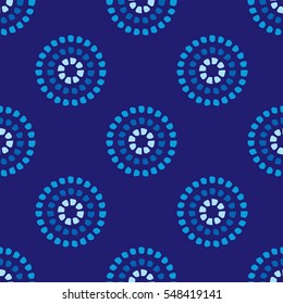 Circular dot pattern blue