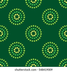 Circular dot pattern green
