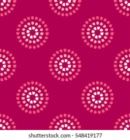Circular dot pattern pink