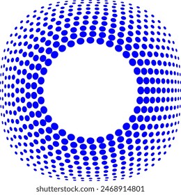 Circular Dotted Pattern with halftone dots. Modern abstract Halftone dots in circle form. Round logo. Vector dotted frame. borders dotted. spiral dotted pattern.
