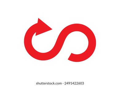 circular economy icon circular arrow process symbol endless loop logo concept of environmentally responsible green corporate industrial business, recycling. vector graphic illustration