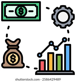 Circular Economy Icon Element For Design