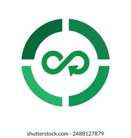  circular economy icon information sign