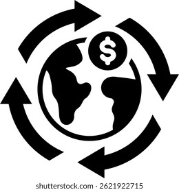 Circular Economy Icon Mixed Vector Illustration