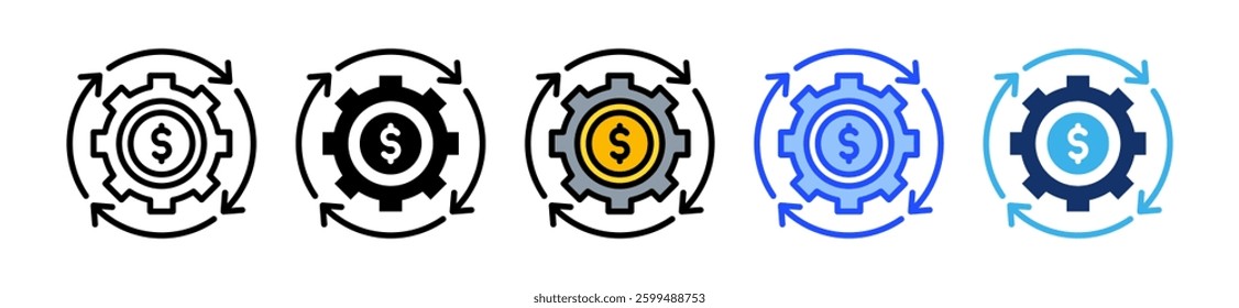 Circular Economy Icon Set With Multiple Style Collection