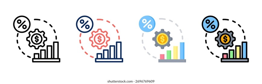 Circular Economy icon set multiple style collection