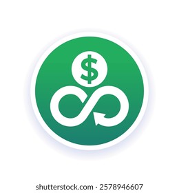 circular economy icon, vector design