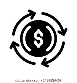 Circular Economy Icon Vector Symbol Design Illustration