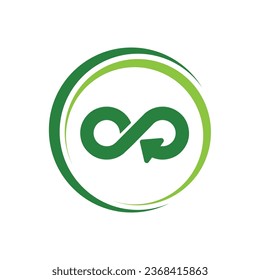 circular economy icons on white background