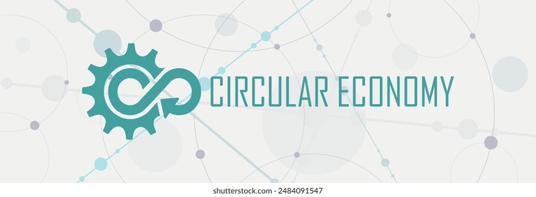 circular economy icons on white background