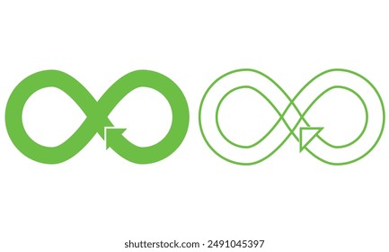 Circular economy loop arrow icon. vector illustration. EPS 10