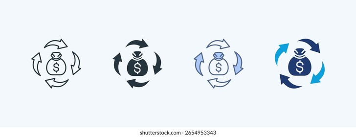 Circular Economy Multiple Style Icon Collection