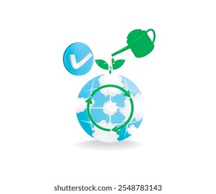 Circular economy sustainable growth strategy resources reuse and reduce concept