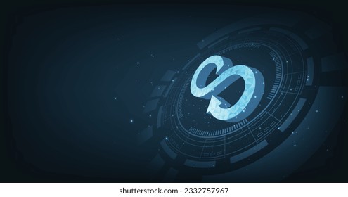 Circular economy symbol. Sustainable strategy to eliminate waste and pollution environment. Renewable material resources ideas for future growth of the business.