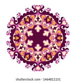 Circular element in oriental style. Ornamental motif