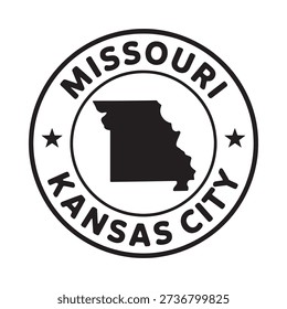 Circular emblem featuring the state of Missouri and Kansas City text