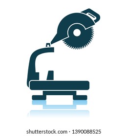 Icono de vista circular final. Diseño de reflexión de sombra. Ilustración vectorial.