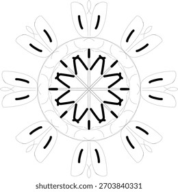 Zirkuläre endlose Mandala-Flow-Illustration.