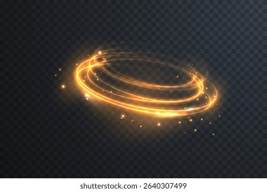 Circular energy ring emits inner glow. Light beam curves into radiant loop. Eclipse shines in sapphire electric mist. Neon sparkle surrounds cosmic signature. 