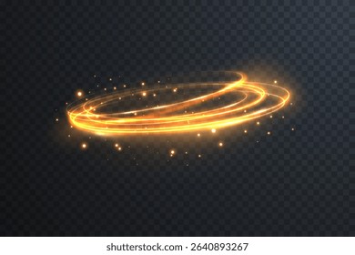 Circular energy ring emits inner glow. Light beam curves into radiant loop. Eclipse shines in sapphire electric mist. Neon sparkle surrounds cosmic signature. 