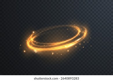 Circular energy ring emits inner glow. Light beam curves into radiant loop. Eclipse shines in sapphire electric mist. Neon sparkle surrounds cosmic signature. 
