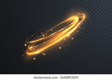 Circular energy ring emits inner glow. Light beam curves into radiant loop. Eclipse shines in sapphire electric mist. Neon sparkle surrounds cosmic signature. 