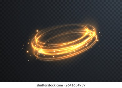 Circular energy ring emits inner glow. Light beam curves into radiant loop. Eclipse shines in sapphire electric mist. Neon sparkle surrounds cosmic signature. 