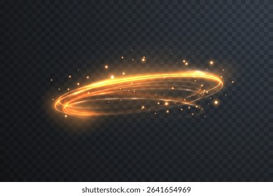 Circular energy ring emits inner glow. Light beam curves into radiant loop. Eclipse shines in sapphire electric mist. Neon sparkle surrounds cosmic signature. 