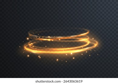 O anel de energia circular emite um brilho interno. Curvas de feixe de luz em loop radiante. Eclipse brilha na neblina elétrica de safira. O brilho neônico rodeia a assinatura cósmica. 