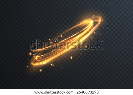 Circular energy ring emits inner glow. Light beam curves into radiant loop. Eclipse shines in sapphire electric mist. Neon sparkle surrounds cosmic signature. 