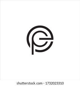 Circular Ep Letter Design Logos Line Stock Vector (Royalty Free) 1732023310