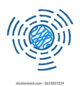 circular equalizer doodle icon sketch vector. circular equalizer sign. isolated symbol illustration